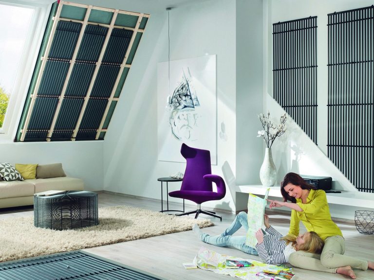 Flächenwandsysteme von Variothermm Aquaterm und DML Wand-Decken und Fußbodenheizung