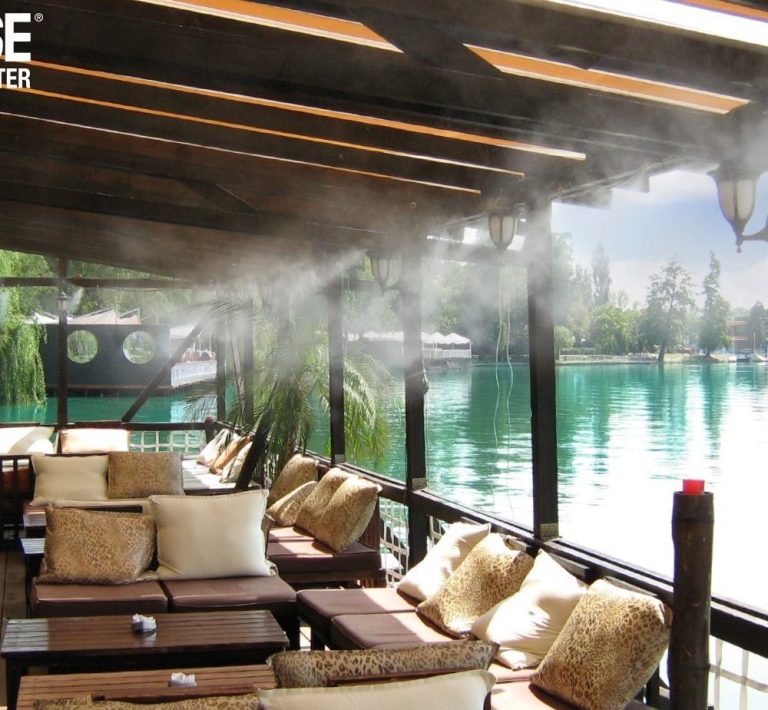 Effiziente Kühlung und Staubunterdrückung durch Wasservernebelung Adiabate Kühlung